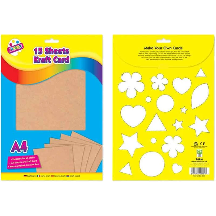 ART BOX KRAFT CARD 15 SHEETS A4