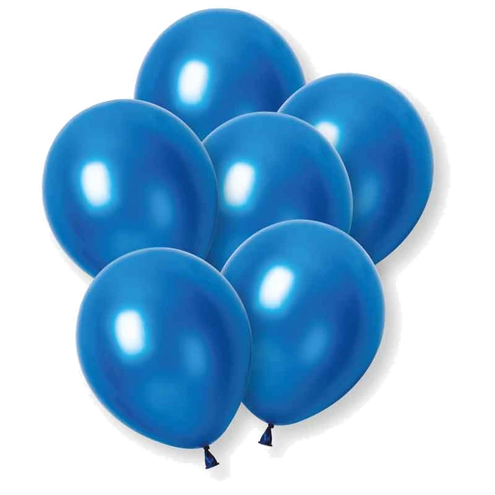 8PK 12in BLUE PEARLISED BALLO