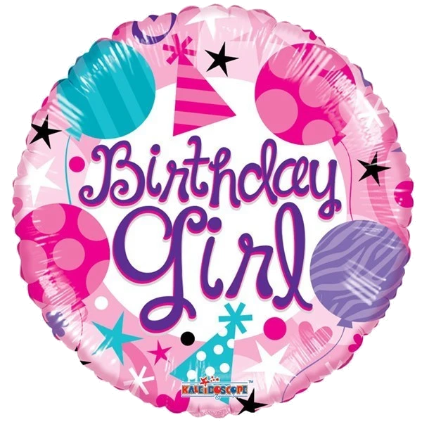 18IN BIRTHDAY GIRL FOIL BALLOON