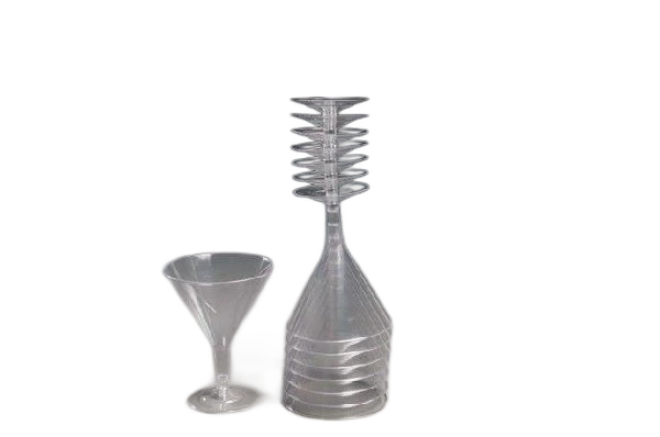 (6) 8Oz Clear Martini Glass