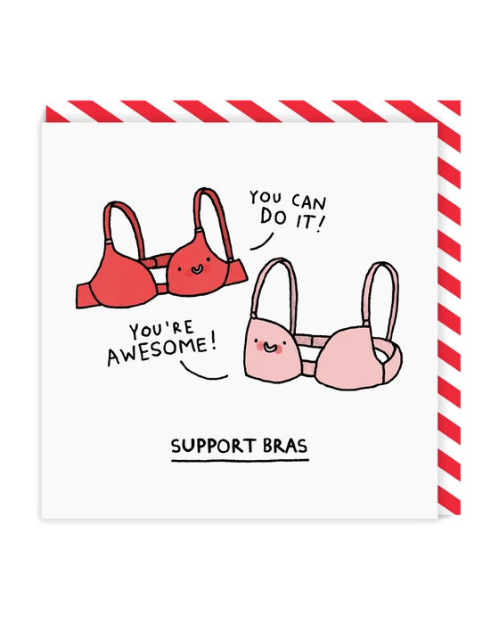 Support Bras Square Greeting Card (886)
