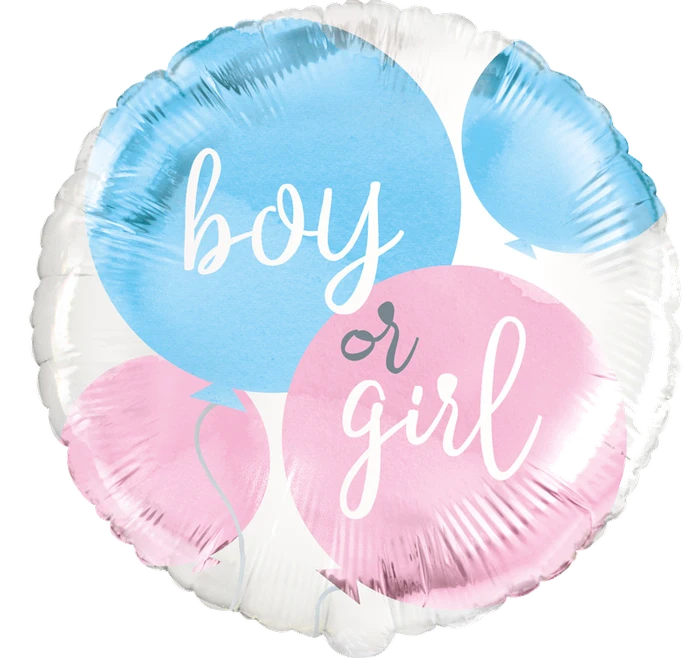 18In Gender Reveal Foil Balloon