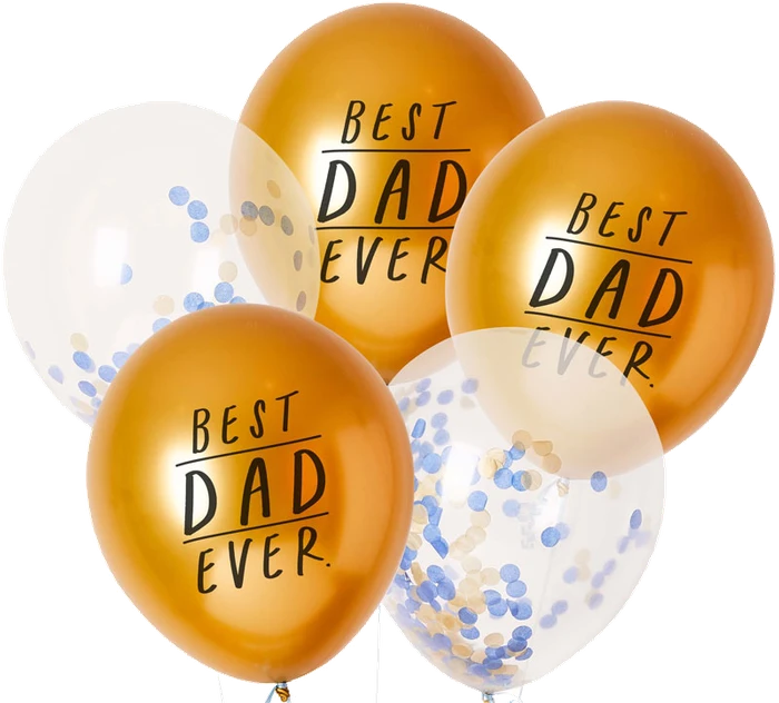5PK 12in BEST DAD EVER BAL
