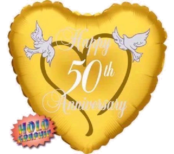18IN 50TH ANNIVERSARY FOIL BALLOON