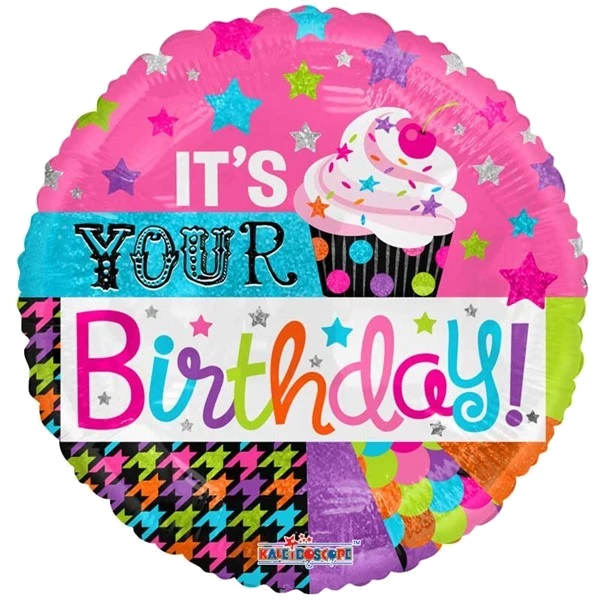 18In Its Your Birthday Cupcake Foil Balloon