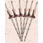 Rose Gold Willy Straws
