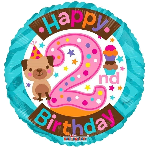 18IN 2ND BIRTHDAY GIRL FOIL BALLOON