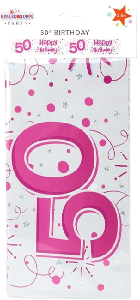 9FT FEMALE 50TH BIRTHDAY BANNER