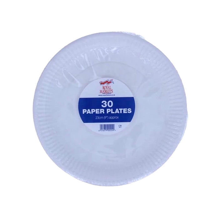 ROYAL MARKET PAPER PLATES 9INCH 30 PACK