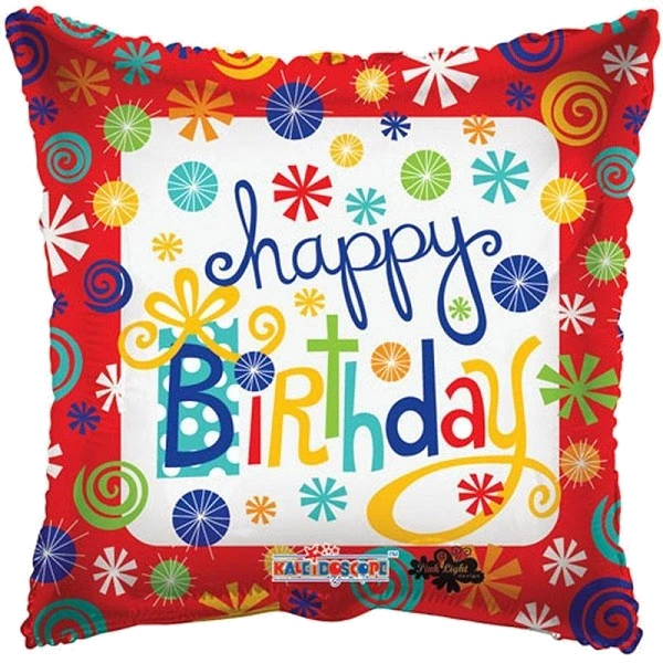 18IN BIRTHDAY BIRTHDAY SWIRLS FOIL