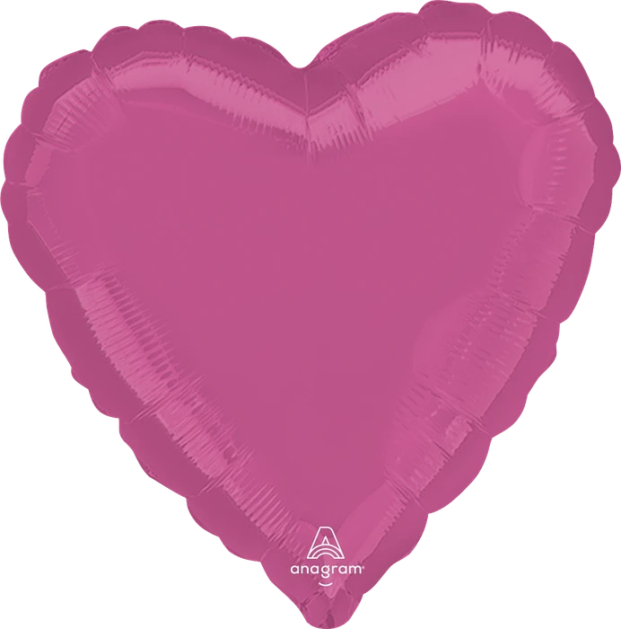 18In Bright Pink Heart Foil
