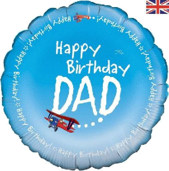 18IN HAPPY B/DAY DAD FOIL BALLOON