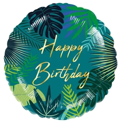 18In Tropical Birthday Foil Balloon