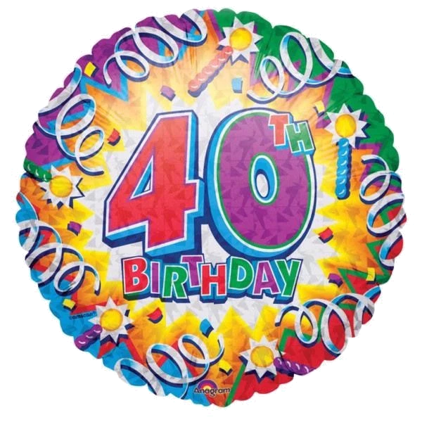 18IN 40TH B/DAY FOIL BALLOON
