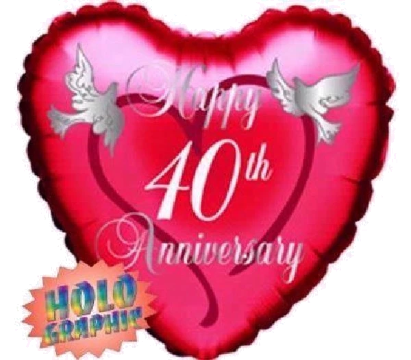18IN RUBY ANNIVERSARY FOIL BALLOON