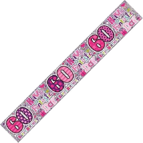 60TH B/DAY 9FT BANNER
