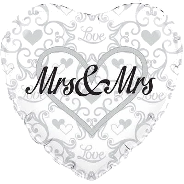 18In Mrs & Mrs Foil Balloon
