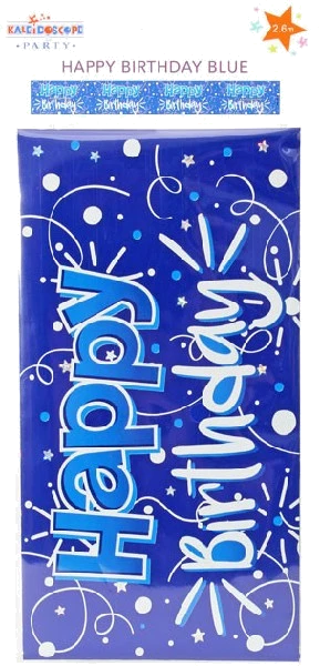 9FT HAPPY BIRTHDAY BLUE BANNER