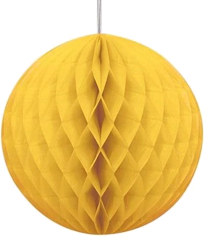 8In Sunflower Yellow Honeycomb Ball