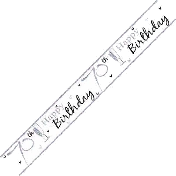 AGE 70 HOLO 9FT BANNER