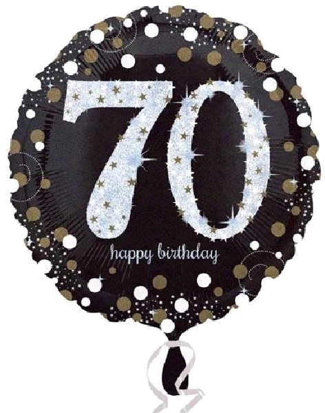 70TH GOLD SPARKLES 18IN FOIL