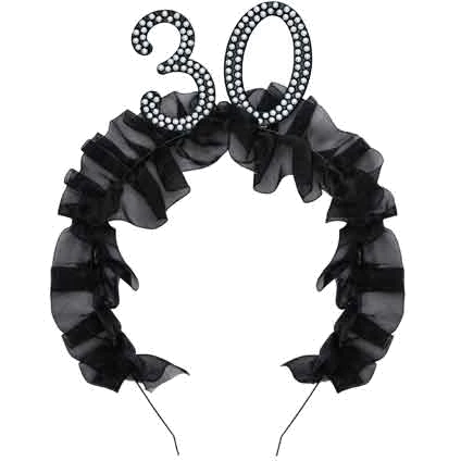 AGE 30 HEADBAND WITH RUFFLES A
