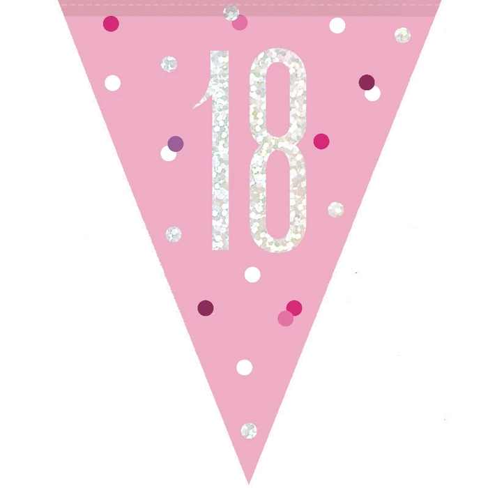18 Pink Spot bunting