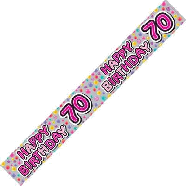 AGE 70 FEMALE 9FT BANNER