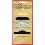 6Asst Colour Moustaches