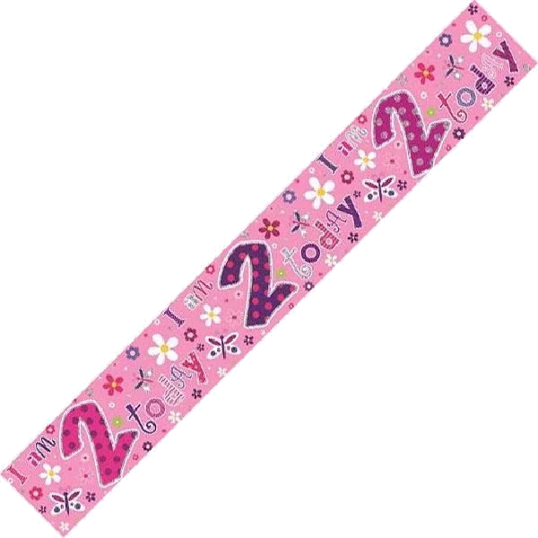 AGE 2 GIRL 9FT WALL BANNER
