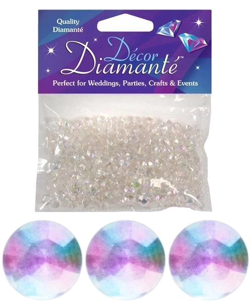 6Mm Iridescent Diamante Diamonds