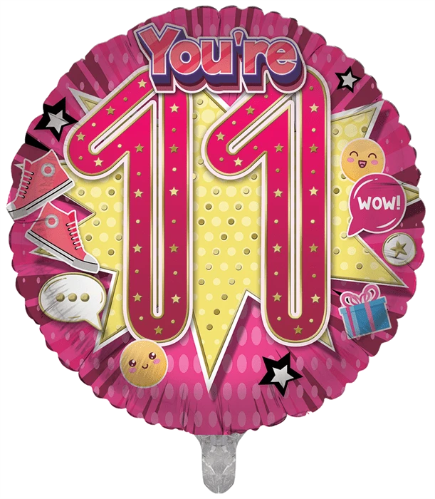 18In Age 11 Female Foil Balloon