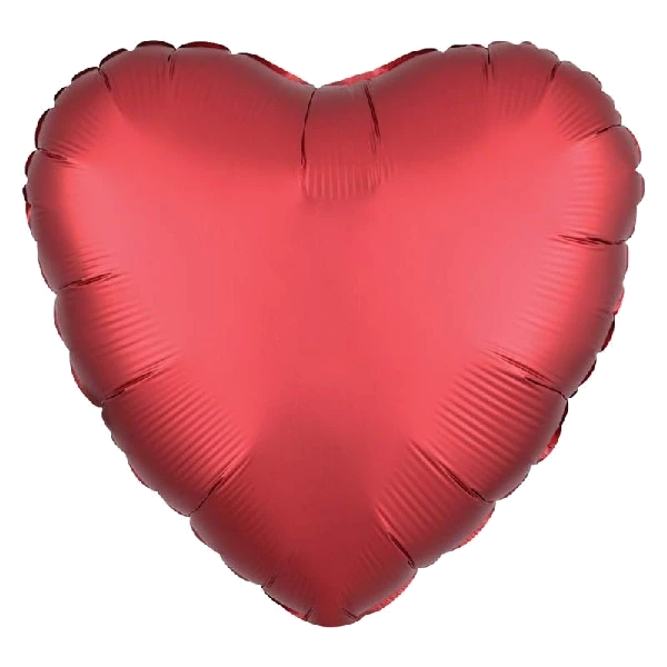 18In Satin Luxe Sangria Heart Foil