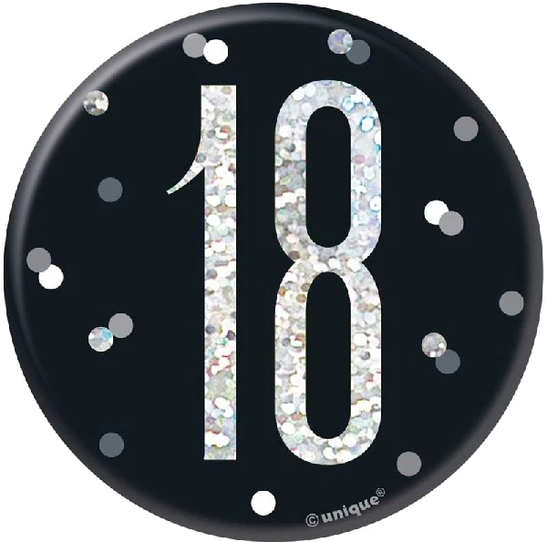 3In Black Glitz 18 Badge