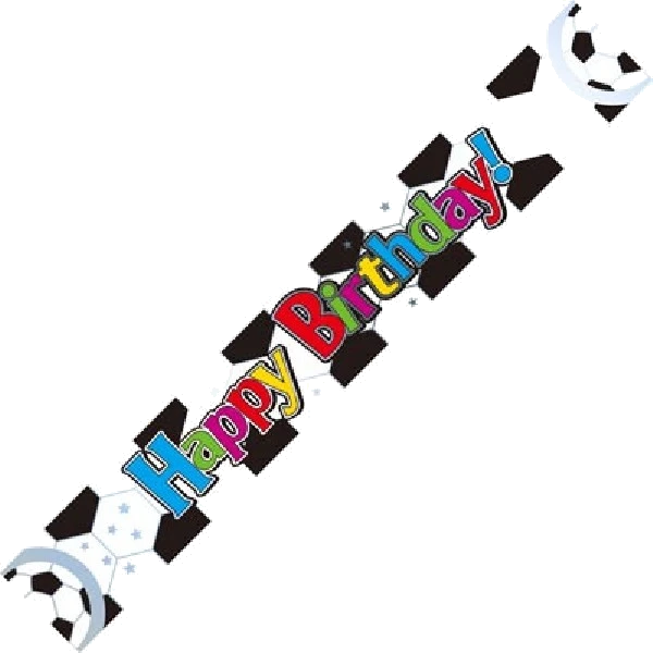 9FT FOOTBALL BIRTHDAY BANNER