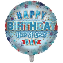 18In Open Male Birthday Foil Balloon 2