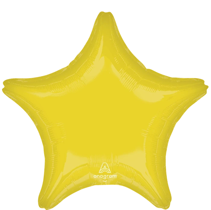 19In Vibrant Yellow Star Shaped