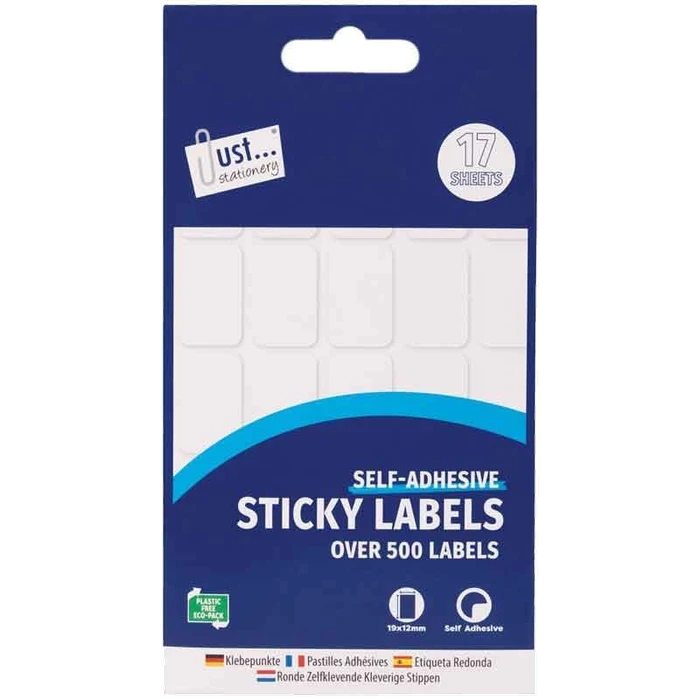 12X19Mm White Sticky Labels