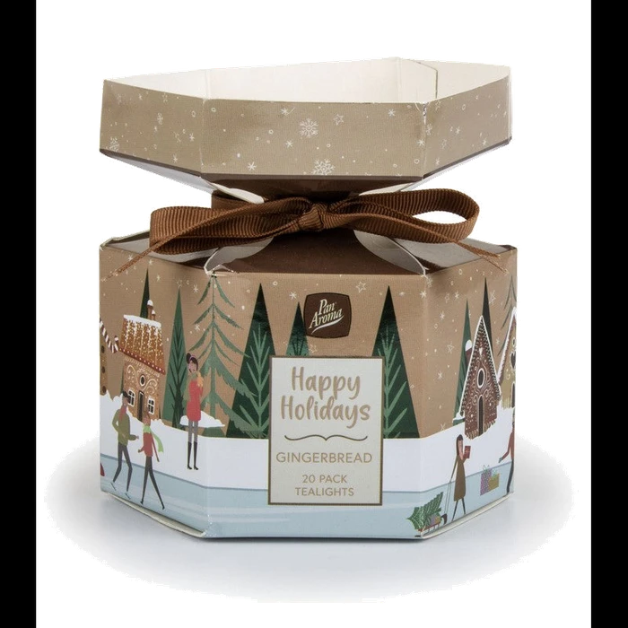 Pan Aroma 20 Pk Christmas Cracker Tealights - Happy
