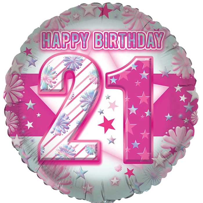 18In Age 21 Female Foil Balloon