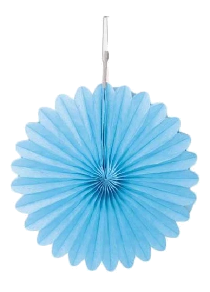 3Pk 6In Powder Blue Decorative Fans