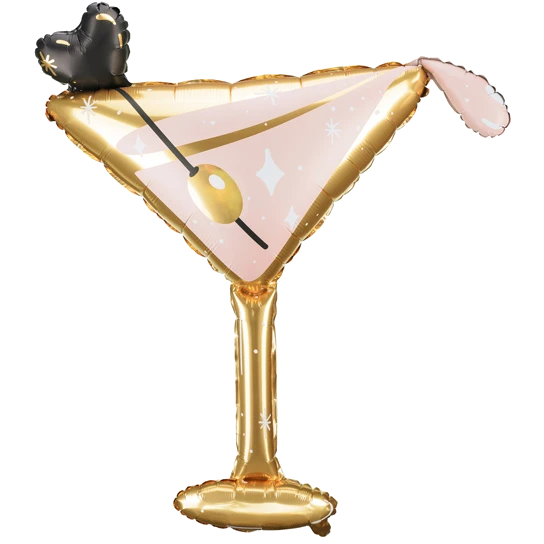 40in MARTINI GLASS FOIL BALLO