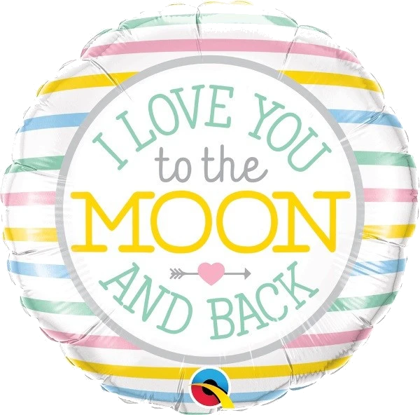 I LOVE YOU TO THE MOON 18IN FOIL BALLOON
