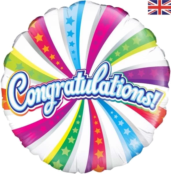 CONGRATS SWIRL 18IN FOIL
