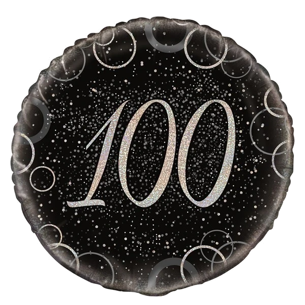 18IN BLACK PRISMATIC 60TH FOIL BALLOON