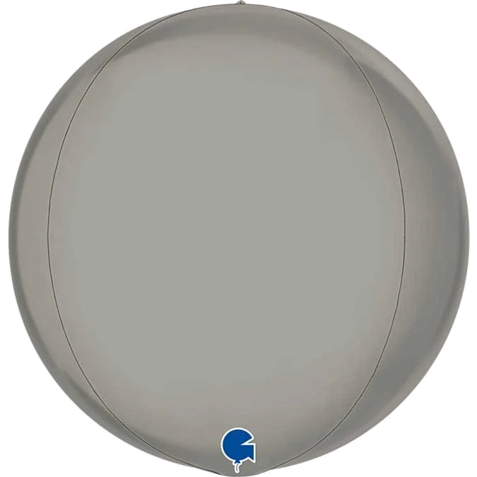 15In Platinum Pure Globe 4D Foil Balloon