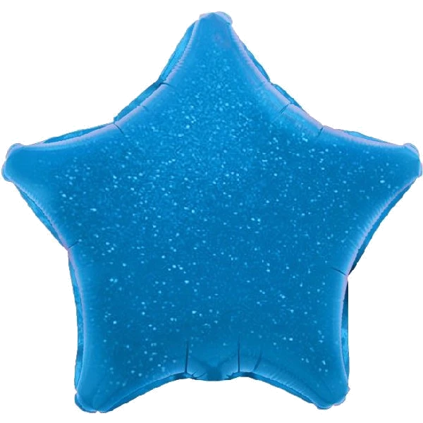 Blue Holographic Star 19In Foil