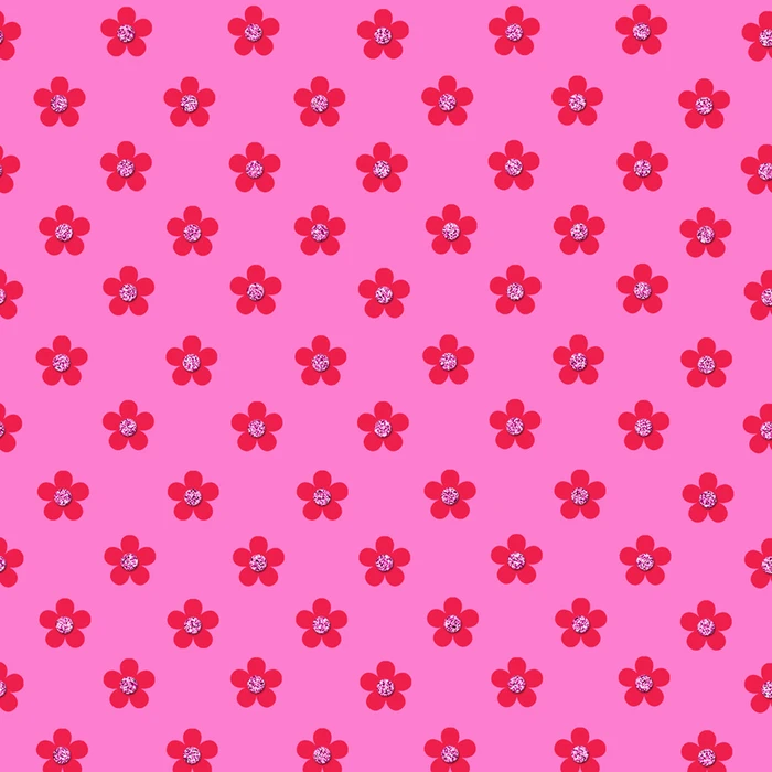 Uniqueco Bio Glitter FSCM Chic Rouge Red Daisy on Pink