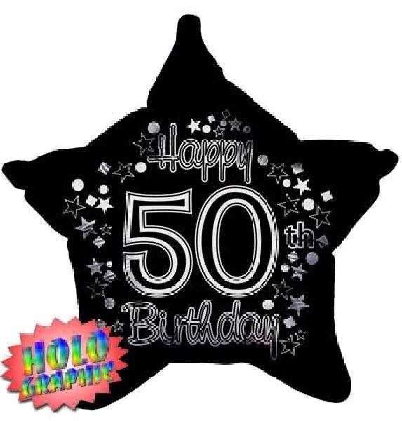 50TH HOLO B/S 22IN FOIL BALLOON