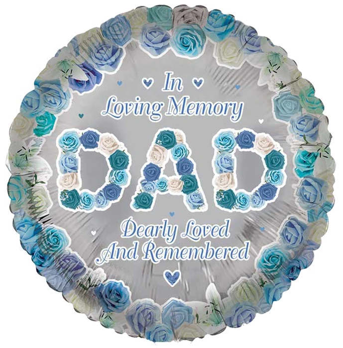 18In Dad Remembrance Foil Balloon